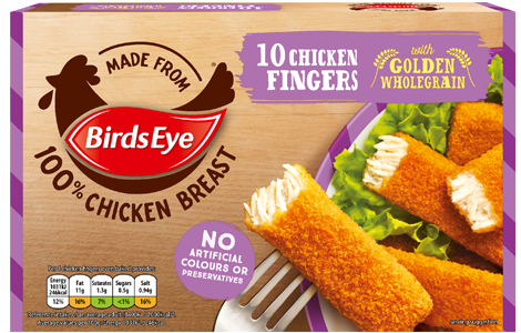 Birds Eye 10 Chicken Fingers with Golden Wholegrain