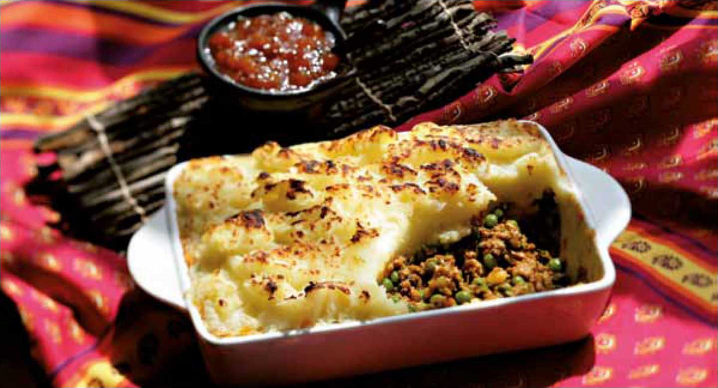 Indian Shepherd’s Pie with Peas