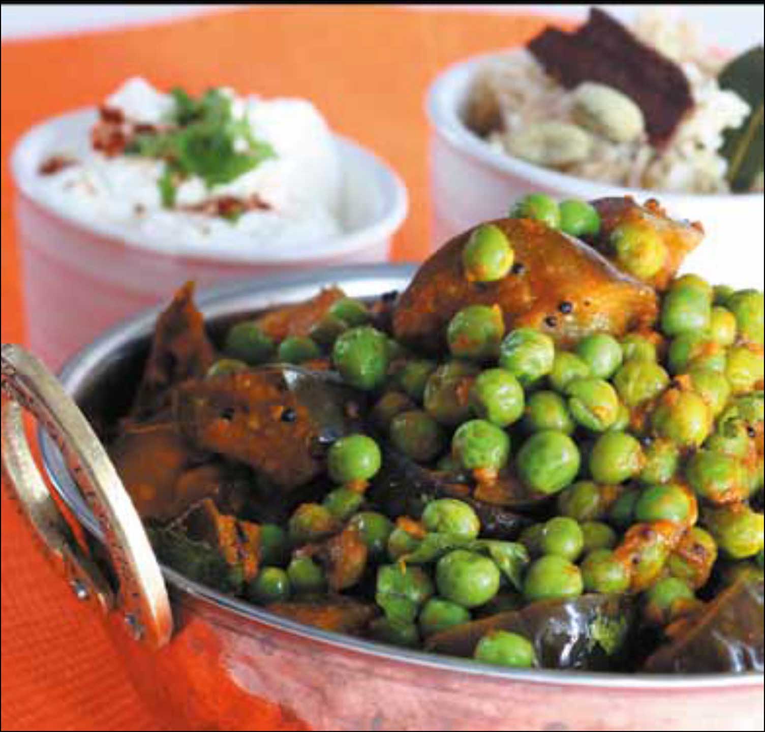 Pea and  Aubergine Curry