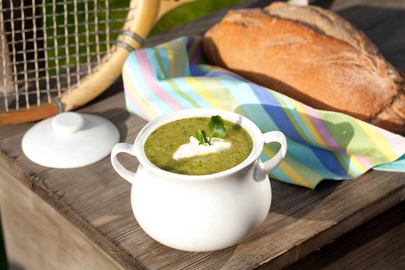 Pea, Pear And Watercress Soup