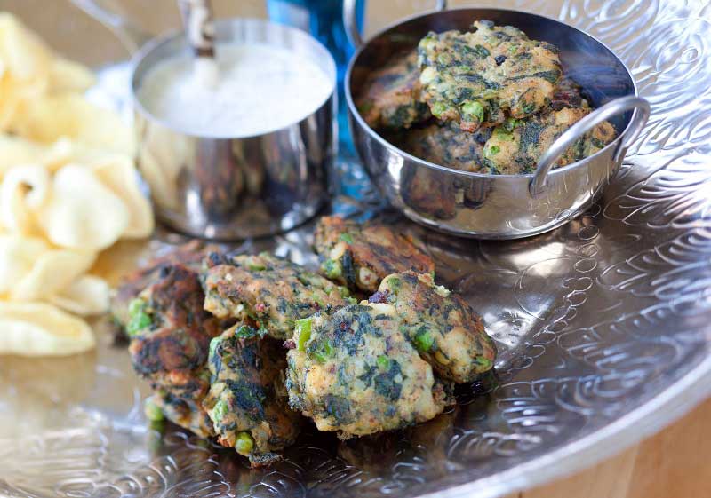 Pea, Spinach and Potato Cakes