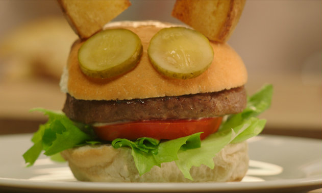 burger bunny close up recipe