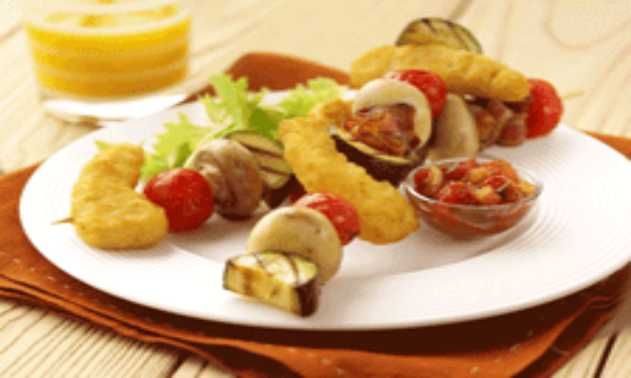 Chicken dipper kebabs