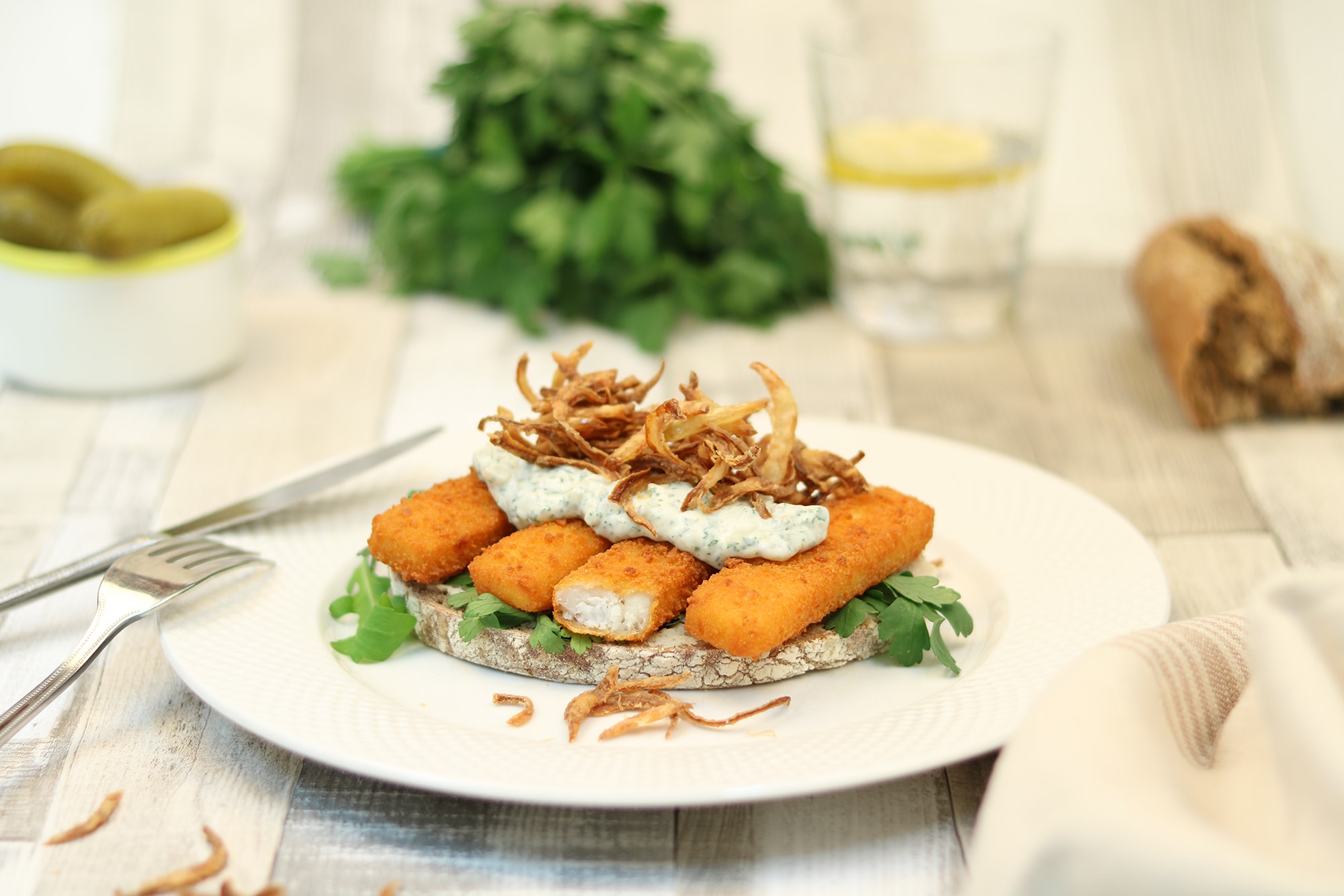 Danish Style Fish Finger Sandwich