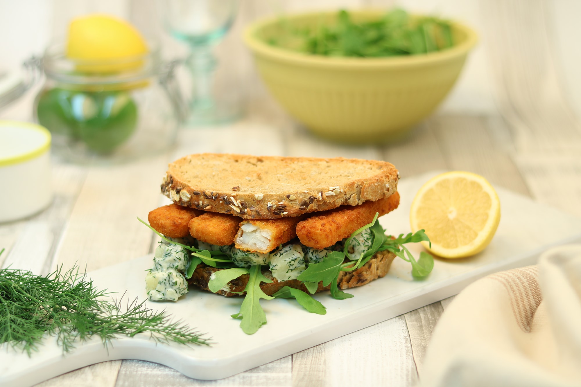 Norwegian Fish Fingers Sandwich