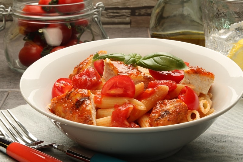 Birds Eye Penne Arrabiata with Peri Peri Chicken Chargrills