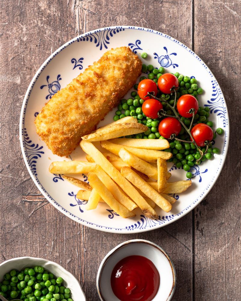 Breaded Cod Fish and Chips