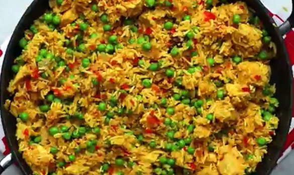 Pea and Chicken Briyani